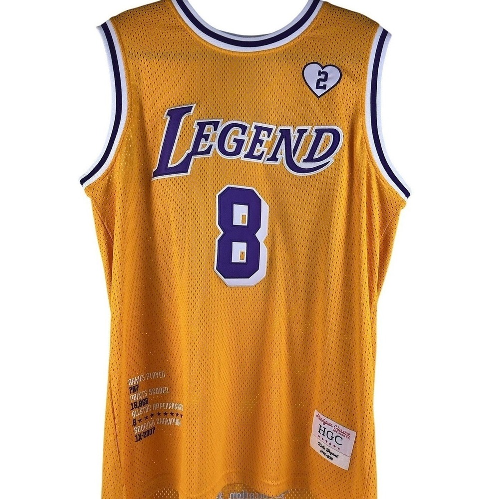 Kobe Bryant Headgear Classics Jersey XL Lakers Gold Legend 8 Mamba 24 MSRP  $120